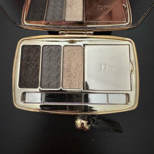 Dior collectible palette with three eyeshadows and two lip glosses lightly used