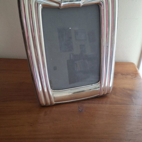 Silver-plated photo frame used 20x25 with thick border