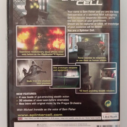 Tom Clancy's Splinter Cell PlayStation 2 game used
