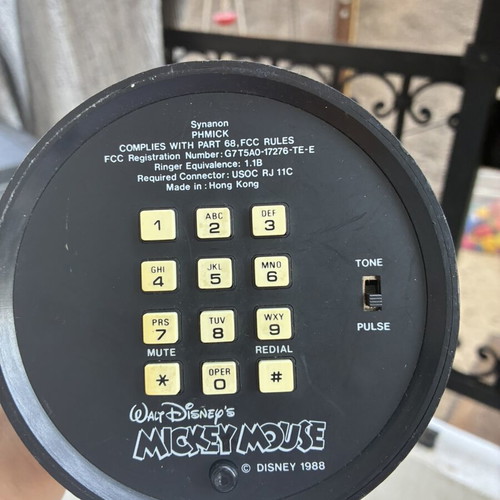 Vintage Mickey Mouse Disney telephone 1988