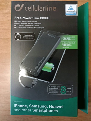Powerbank Cellularline FreePower Slim 10000