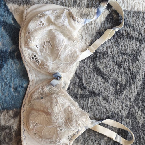 Aubade bra 75B/C, Lejaby, white and blue