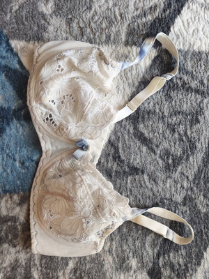 Aubade bra 75B/C, Lejaby, white and blue