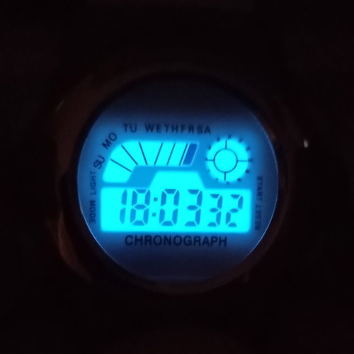 Digital watch with Casio G-Shock strap, unisex