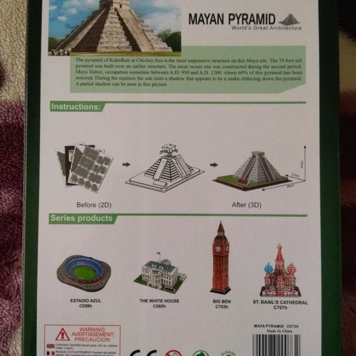 3D Puzzle Maya Pyramid new by CubicFun with 48 pieces