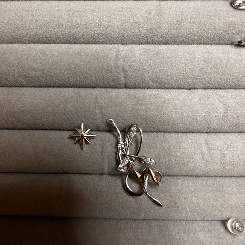 925 Sterling Silver Interchangeable Earrings with Removable Jacket new