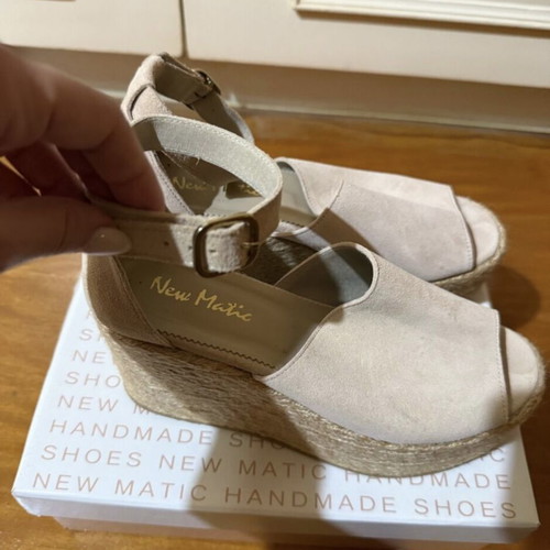 New Matic nude beige espadrilles with suede look, like new