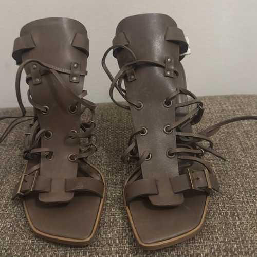 Cesare Paciotti vintage leather sandals size 36 new, brown