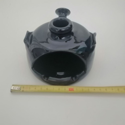 Ceramic ashtray blue with windproof design