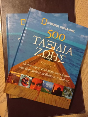 National Geographic 500 Life Journeys books like new, 2 volumes