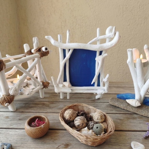 Handmade driftwood lantern cube 20cm new
