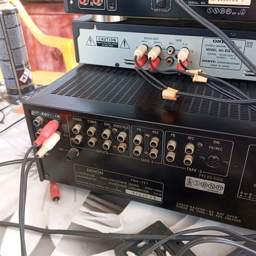 Stereo cassette deck used, amplifier, equalizer