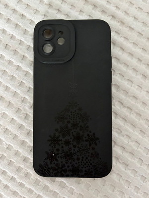Χριστουγεννιάτικη θήκη σιλικόνης για iPhone 12 σε μαύρο