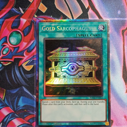 Gold Sarcophagus Yu-Gi-Oh! card mint condition