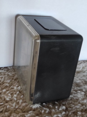 Mechanical Slava alarm clock used, table, analog