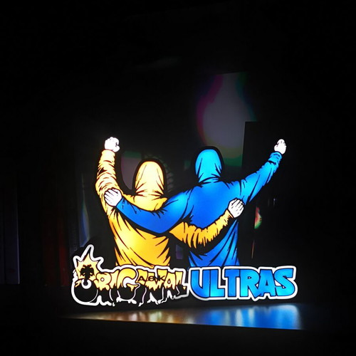 AEK x Marseille Ultras LED Lightbox 3D printed fan decor