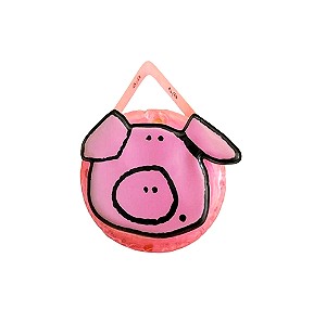 Τσαντάκι φουσκωτό με αξεσουάρ μαλλιών Bang on the door pig inflatable bag with hair accessories