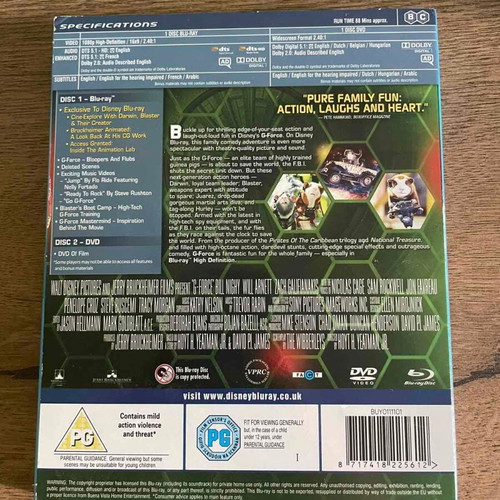G-Force Blu-ray new with original slipcover
