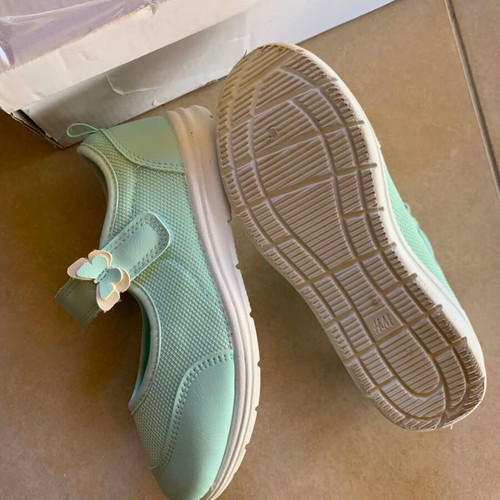 H&M Mint Green Ballerina Sneakers Size 31 Like New