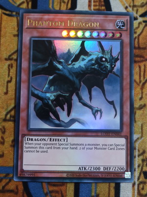 Phantom Dragon κάρτα Yu-Gi-Oh! σαν καινούργιο, ultra rare Effect Monster