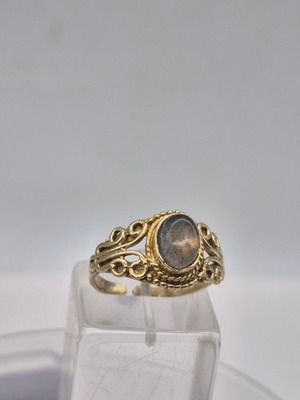 Labradorite crystal brass adjustable ring new