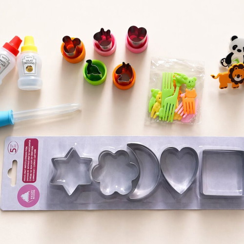 Fun lunchbox accessories set for creative kids' meals new
