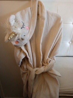 Unicorn fleece robe 2-4 years 98/104 cm like new H&M