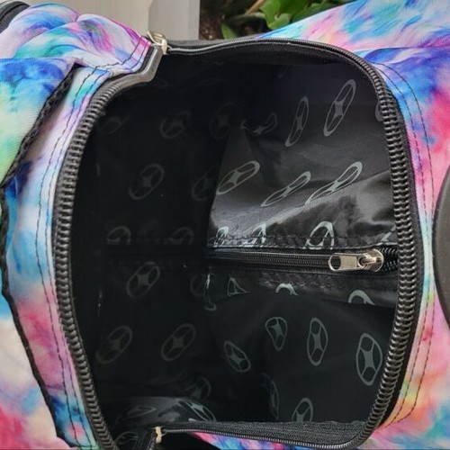 No fear school bag with wheels used, 3 compartments