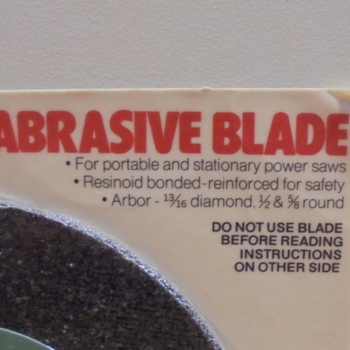 Vermont American old 6.5-inch stone cutting disc new