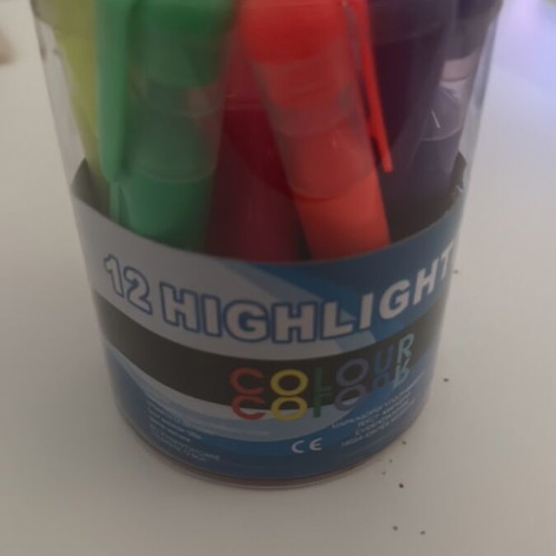 Highlighter markers like new, set of 8 colors