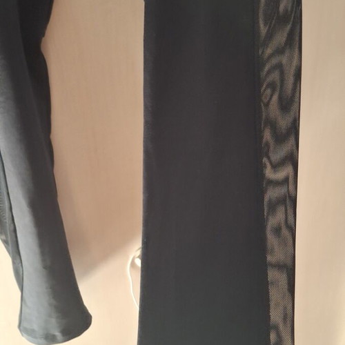 Sports leggings with transparent details, black, size medium, like new