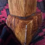 Φωτιστικό Δαπέδου από μασίφ bio ξύλο Ελιάς - χειροποίητη (Handmade Floor lamp from bio olive tree)