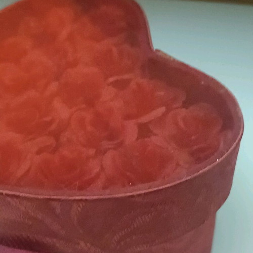 Heart-shaped box like new with roses