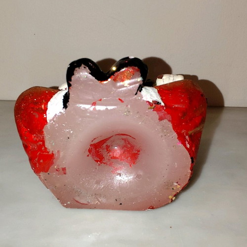 Santa Claus candle used, vintage