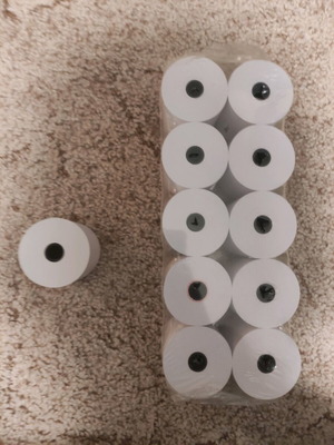 Cash register paper roll new, suitable also for stadium use