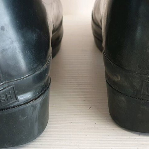 Wellington boots black with fur and laces, new, size 38.5