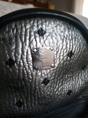 MCM backpack new, silver and black