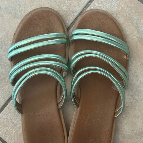 Green sandals used, size 39