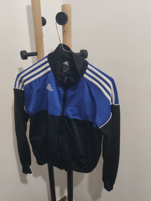 Adidas track jacket medium, black and blue
