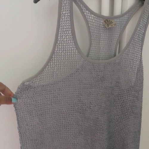 Acme silver gray mesh top like new, size M