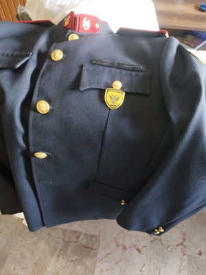 Official winter uniform used for Greek army major with cap and gloves