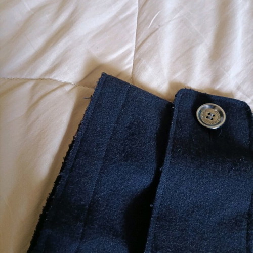 Burberry Brit Navy Blue Montgomery Duffle Coat, wool & cashmere