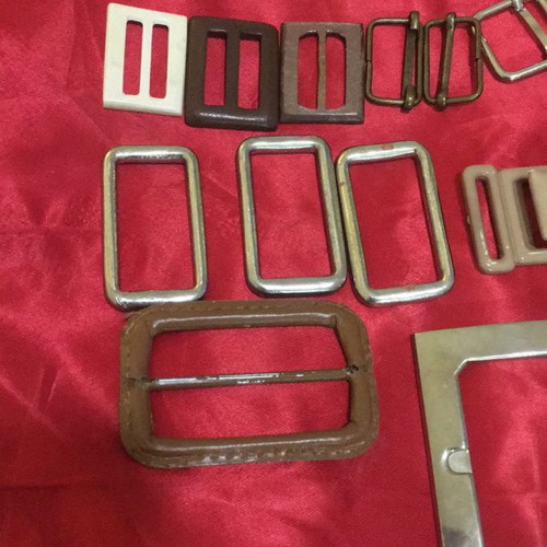 Various buckles used for dressmakers, all together
