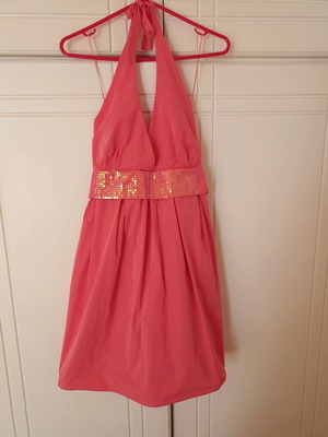 Рокля Ysatis употребявана, сьомга, размер large с пайети