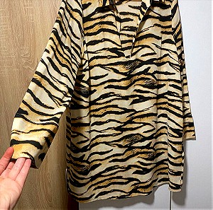 Gina tricot large πουκάμισα τουνικ animal print