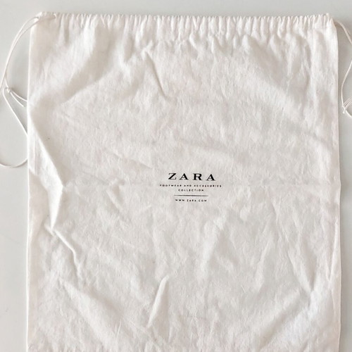 Zara fabric dust bag like new for footwear and accessories