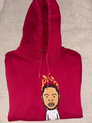 Snipes Mister Tee Kendrick Lamar hoodie used, red, size S