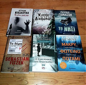 6 βιβλία. Σετ 4ο βιβλία μυστηρίου αστυνομίκα κτλ