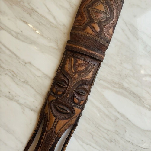 Vintage African Wooden Mask like new, handmade boho ethnic decor