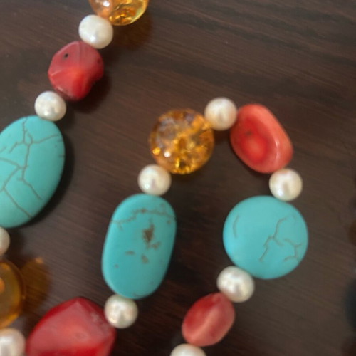 Necklace with colorful stones like new